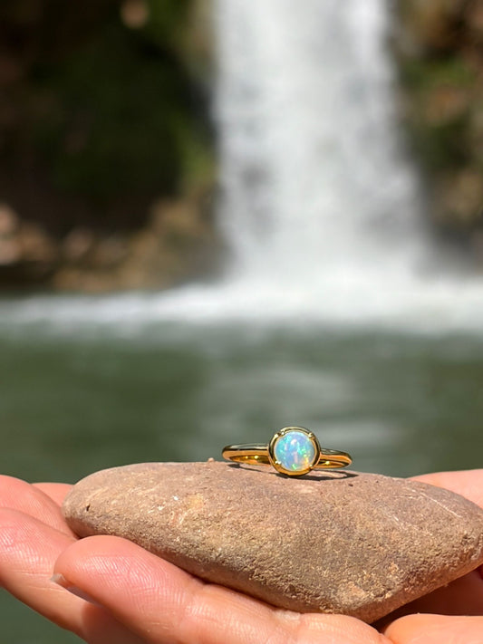 Opal Ring 18k Gold Vermeil