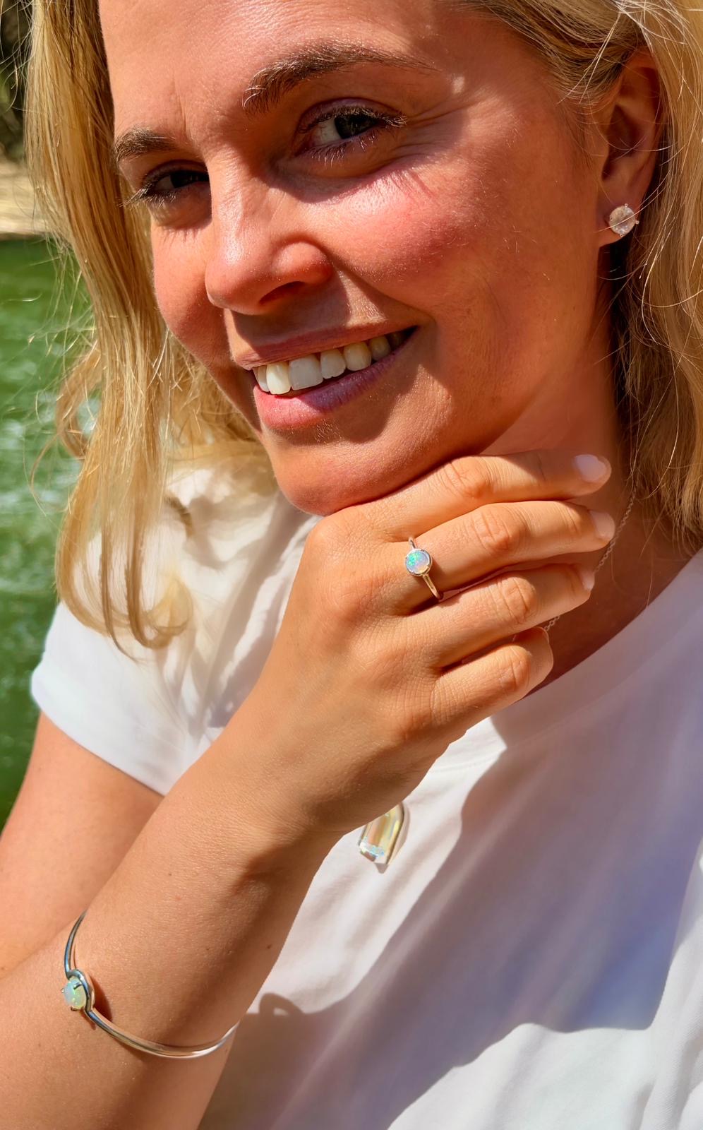 Opal Ring Sterling Silver