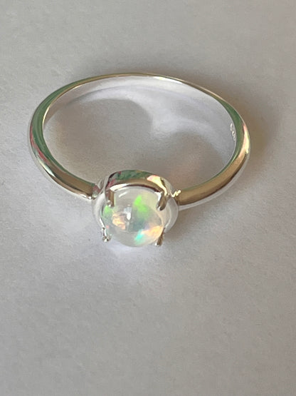 Opal Ring Sterling Silver