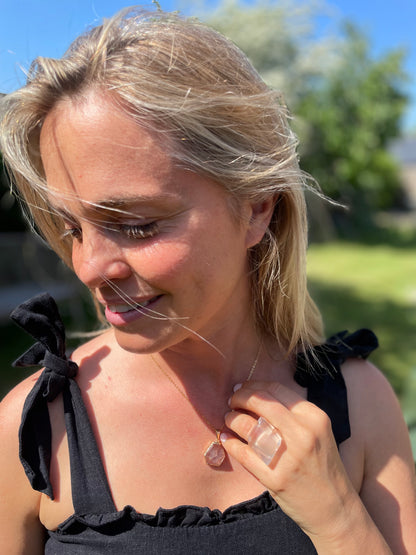 “The Crystal Embrace” Smooth Crystal Quartz Statement Ring