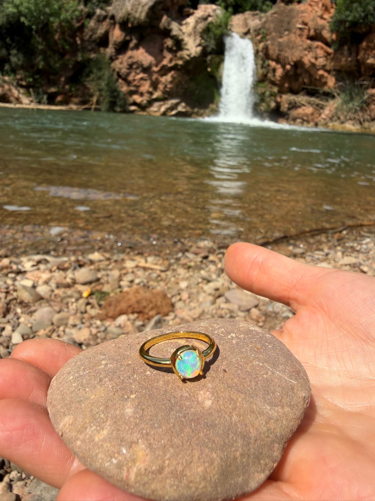 Opal Ring 18k Gold Vermeil
