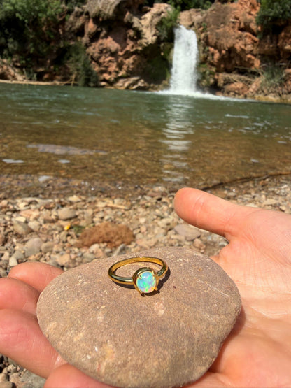 Opal Ring 18k Gold Vermeil