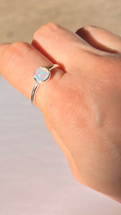 Opal Ring Sterling Silver