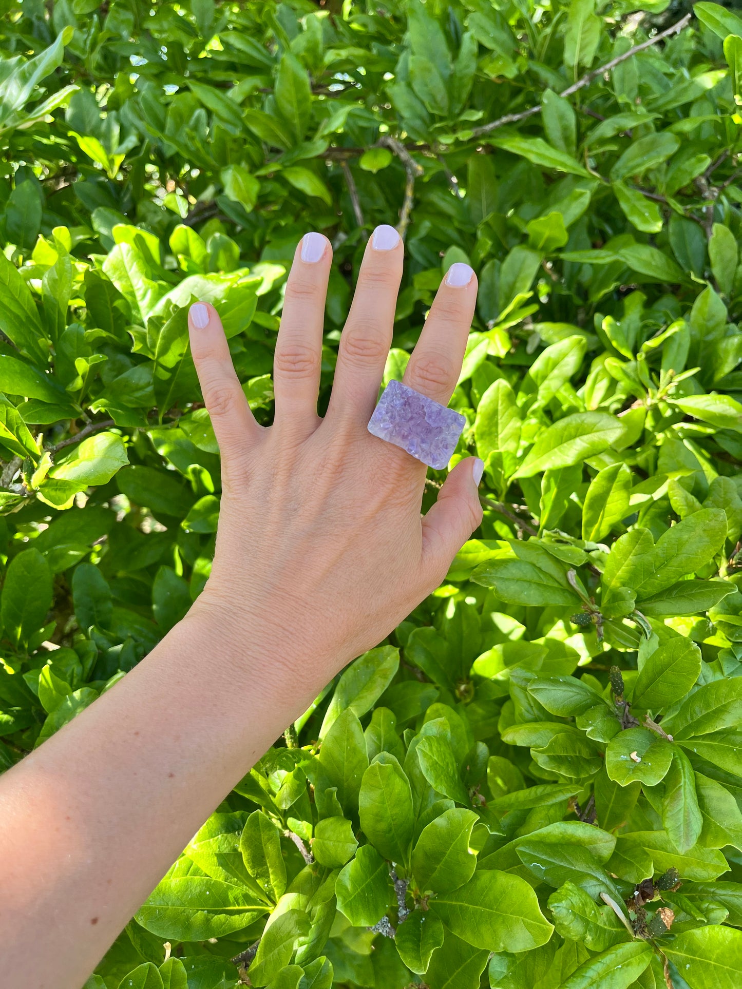 “The Druzy Embrace” Natural Amethyst Statement Ring