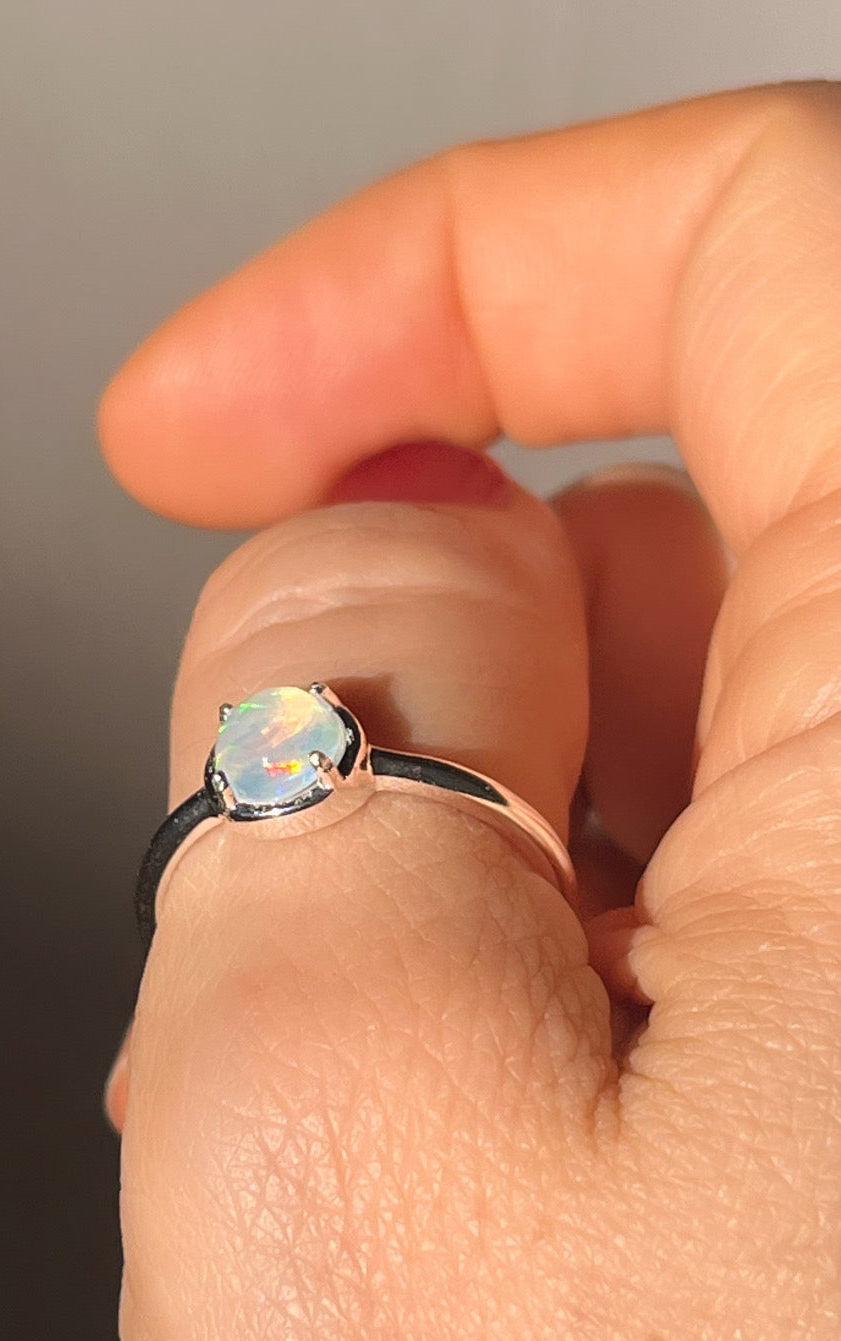 Opal Ring Sterling Silver