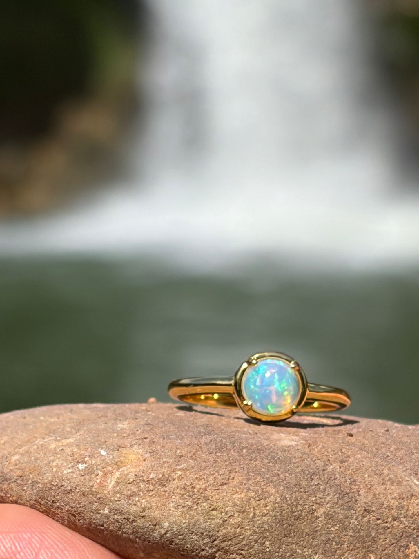Opal Ring 18k Gold Vermeil