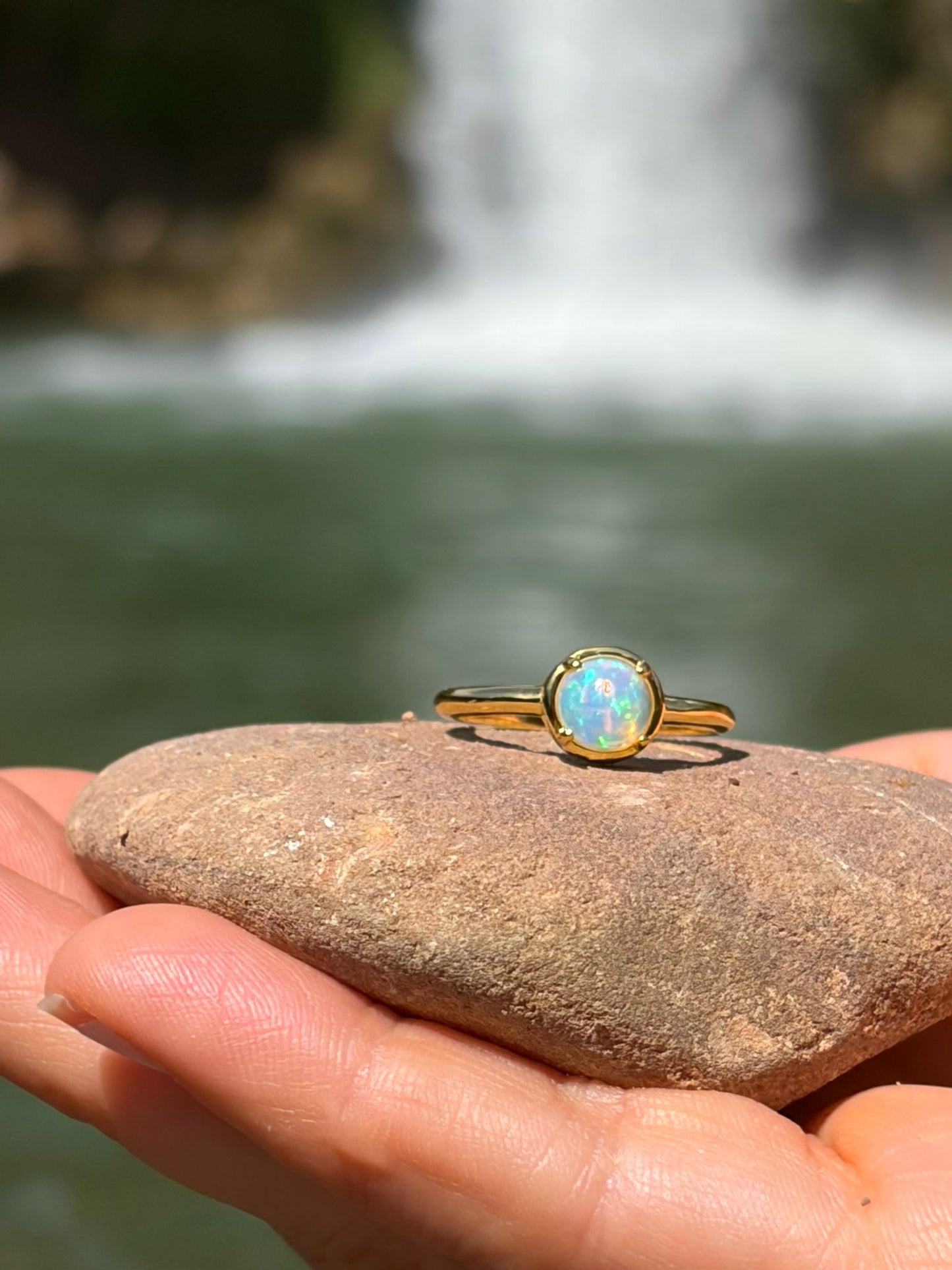 Opal Ring 18k Gold Vermeil