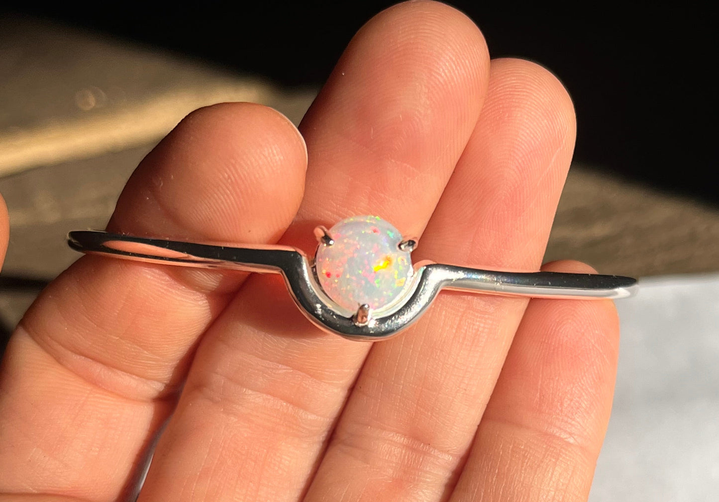 Opal Cuff Sterling Silver