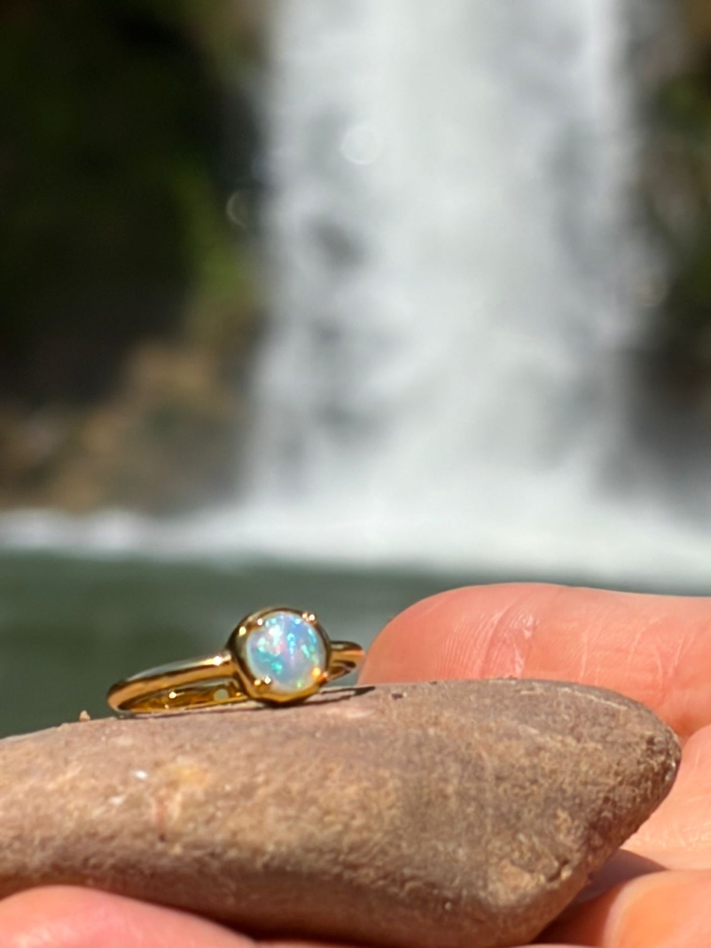 Opal Ring 18k Gold Vermeil