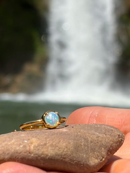 Opal Ring 18k Gold Vermeil