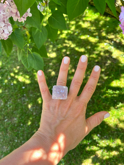 “The Druzy Embrace” Natural Amethyst Statement Ring