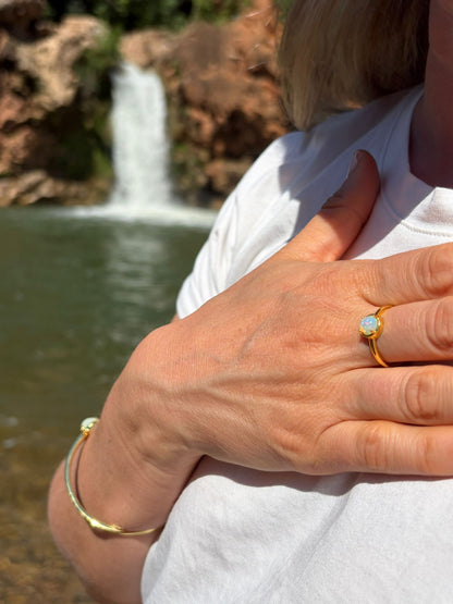 Opal Ring 18k Gold Vermeil