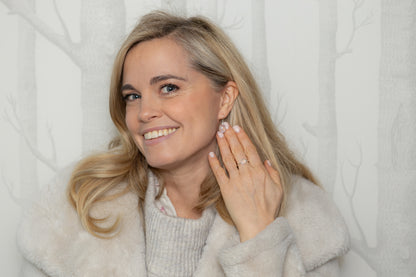 Rainbow Moonstone Pendant Earrings – Milky Glow Edition |18k Gold Plated Sterling Silver