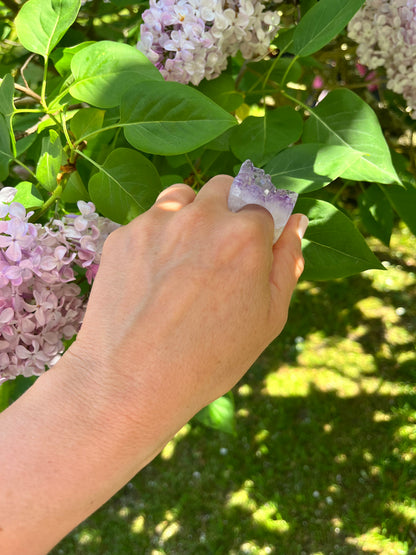 “The Druzy Embrace” Natural Amethyst Statement Ring