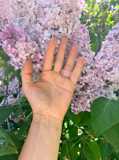“The Rose Embrace” Smooth Rose Quartz Statement Ring