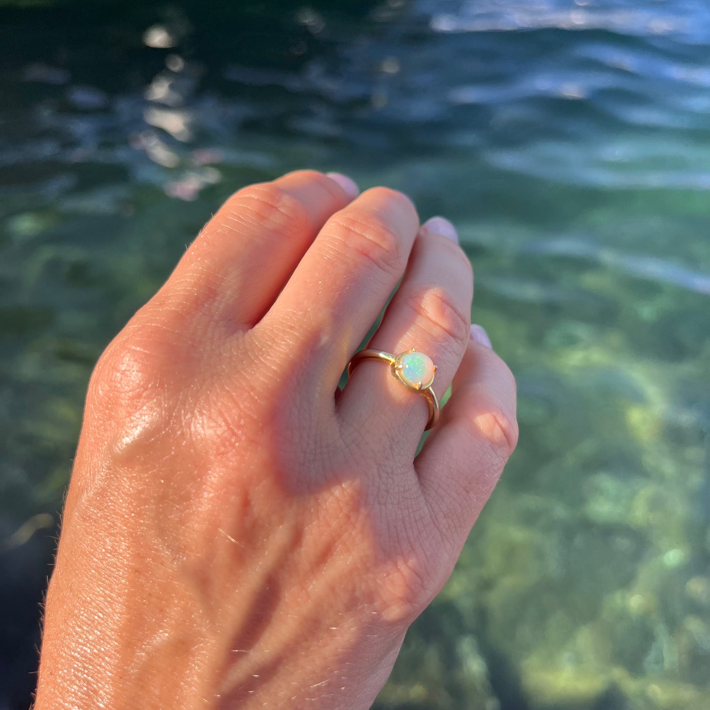 Opal Ring 18k Gold Vermeil