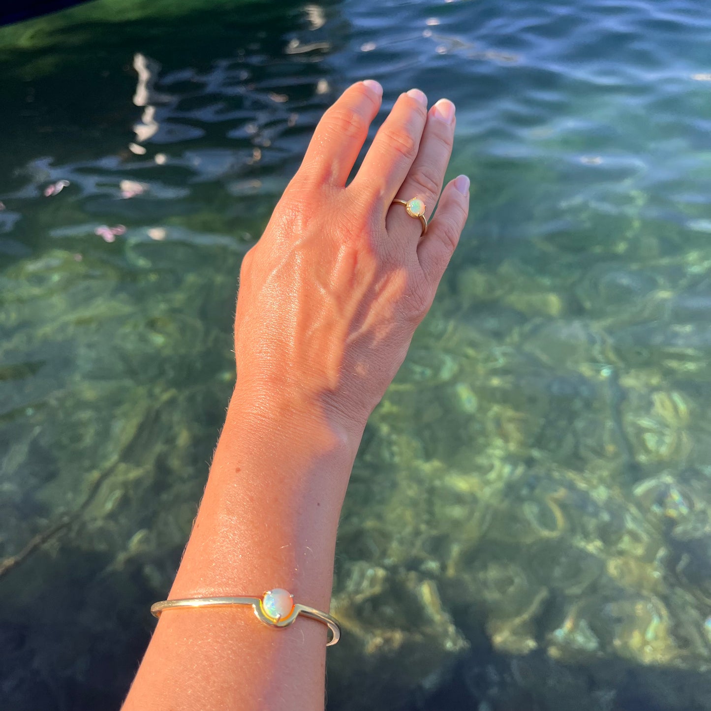 Opal Ring 18k Gold Vermeil