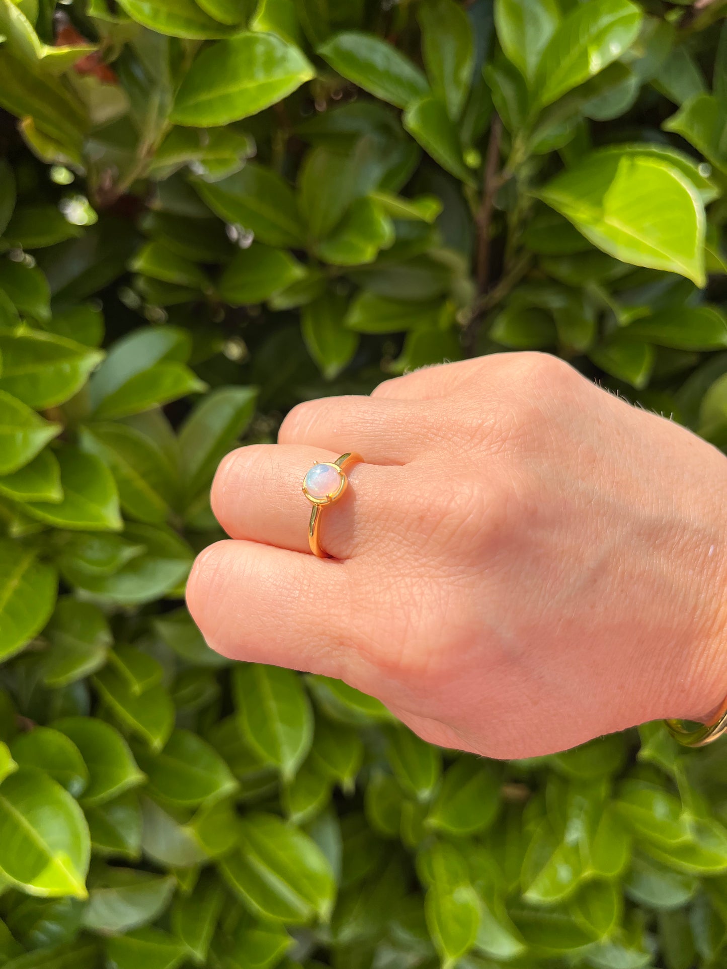 Opal Ring 18k Gold Vermeil