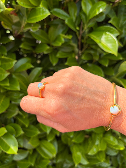 Opal Ring 18k Gold Vermeil