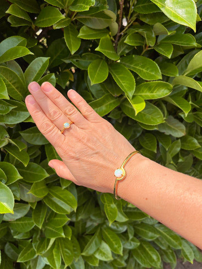 Opal Ring 18k Gold Vermeil