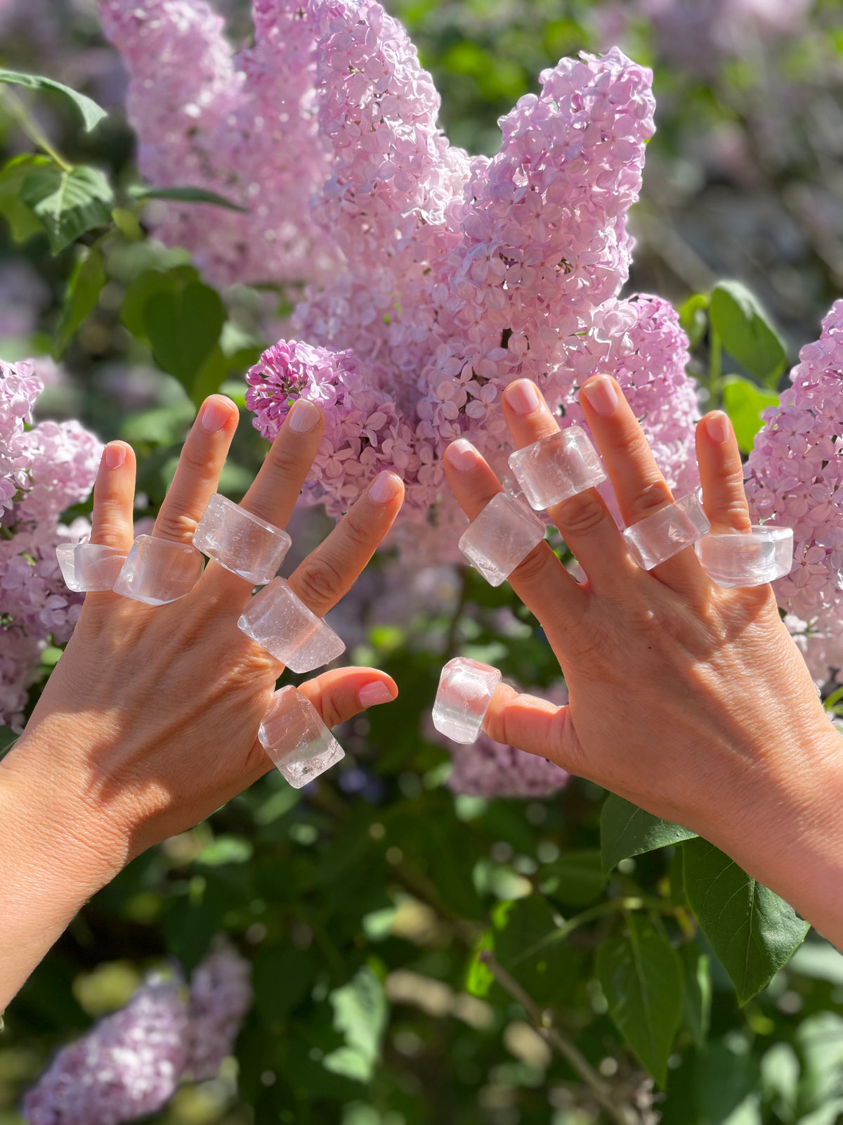 Smooth crystal quartz statement ring by Marie-Françoise Jewellery